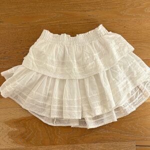 Loveshackfancy size XS White Layered Skirt